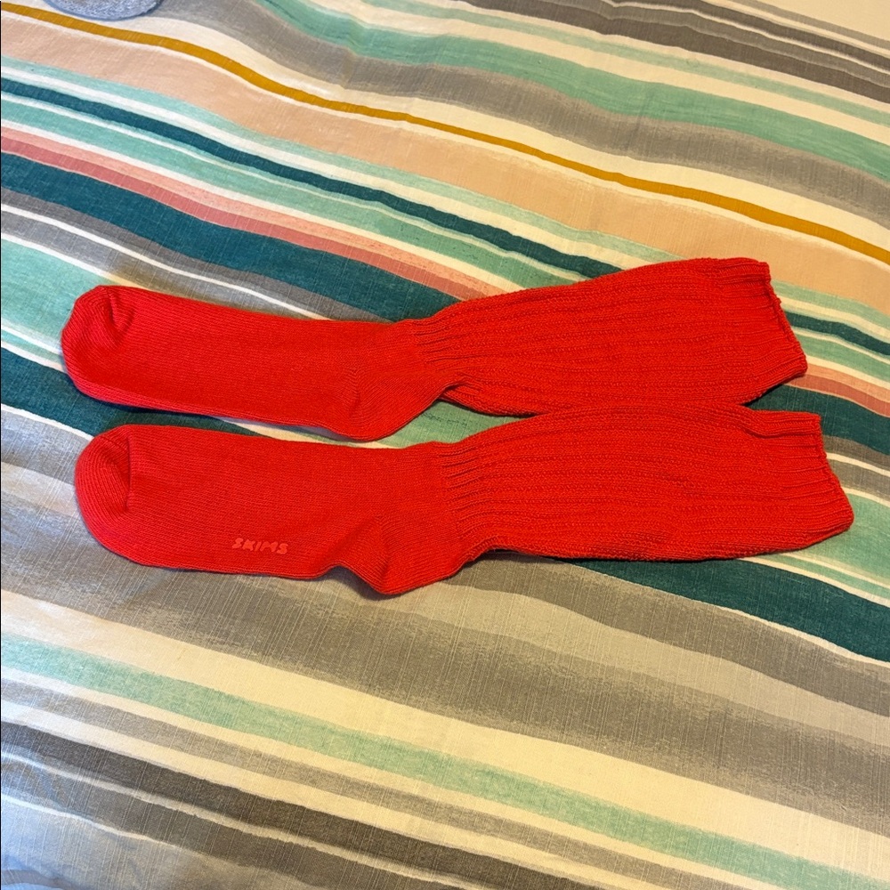 Skims Red Slouch Socks